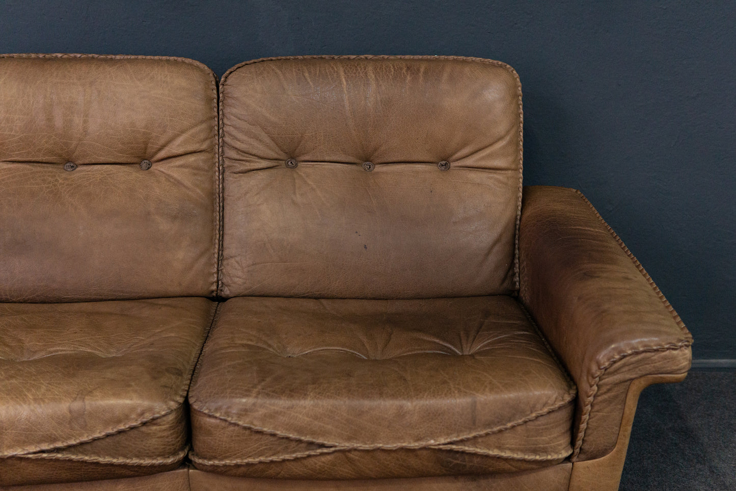 de Sede 3 Sitzer Sofa Couch Lounge Sessel Vintage Alt 2202_2102