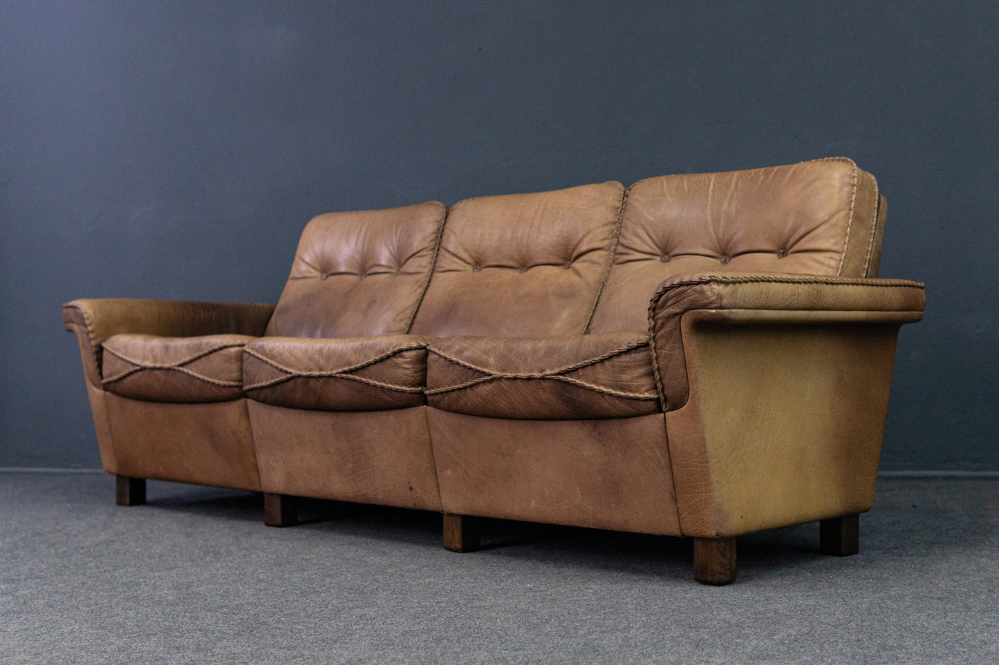 de Sede 3 Sitzer Sofa Couch Lounge Sessel Vintage Alt 2202_2102