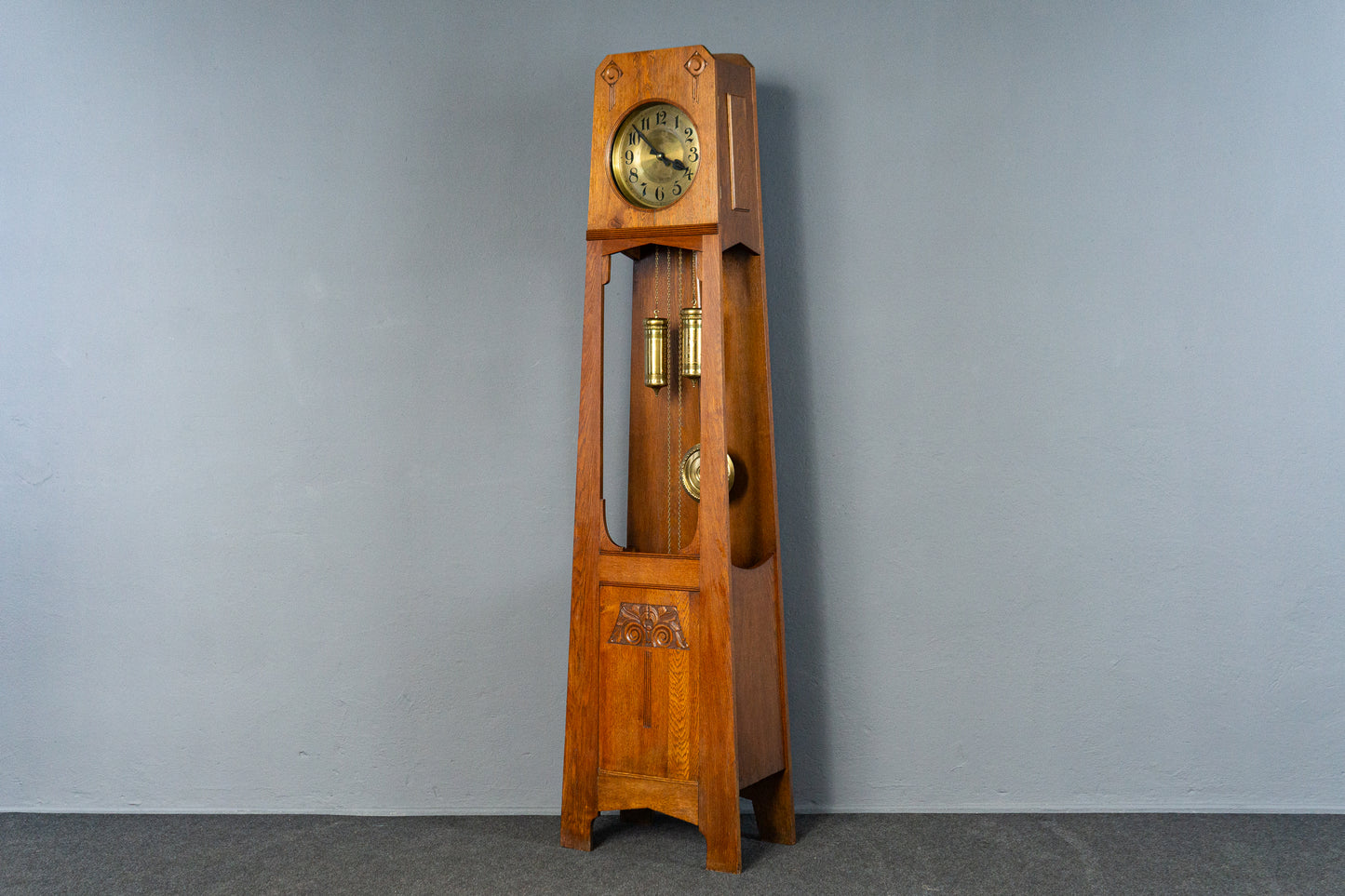 Jugendstil Gustav Becker Standuhr Schrank Vintage Alt Antik MÖBLINGER 2412_0907