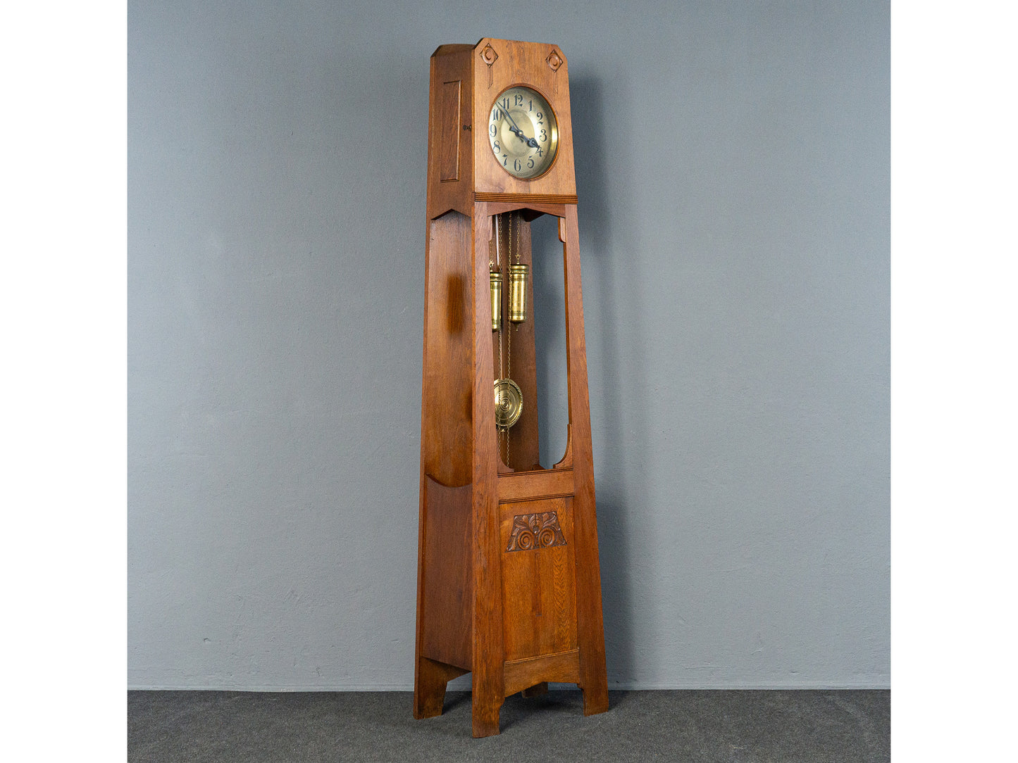 Jugendstil Gustav Becker Standuhr Schrank Vintage Alt Antik MÖBLINGER 2412_0907