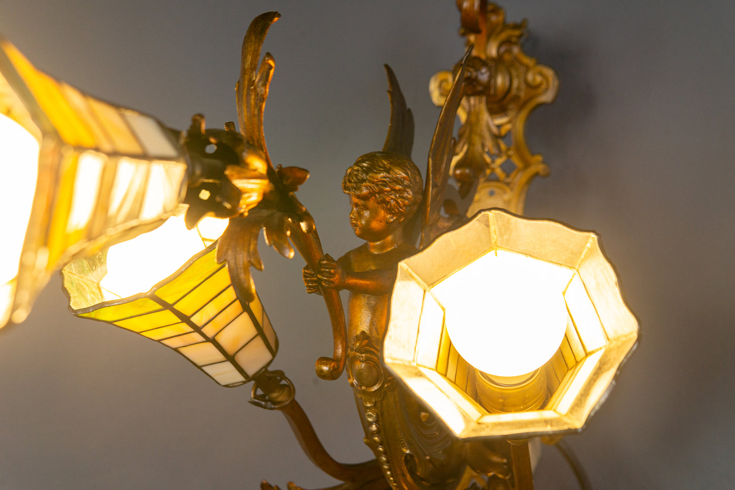 Antik Wandlampe Vintage Leuchte Licht Historismus Alt MÖBLINGER 2412_1205