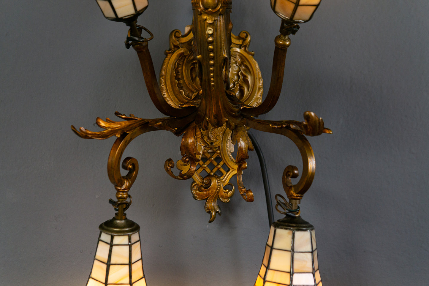 Antik Wandlampe Vintage Leuchte Licht Historismus Alt MÖBLINGER 2412_1205