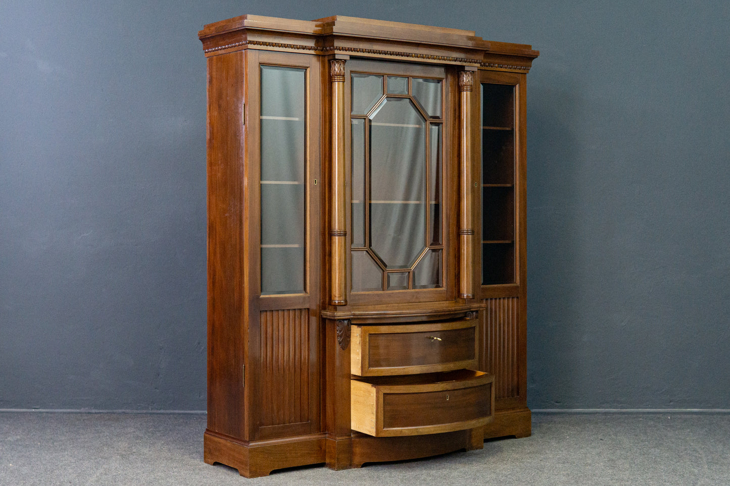 Bücherschrank Regal Schrank Vitrine Anrichte Alt Antik 2203_0205