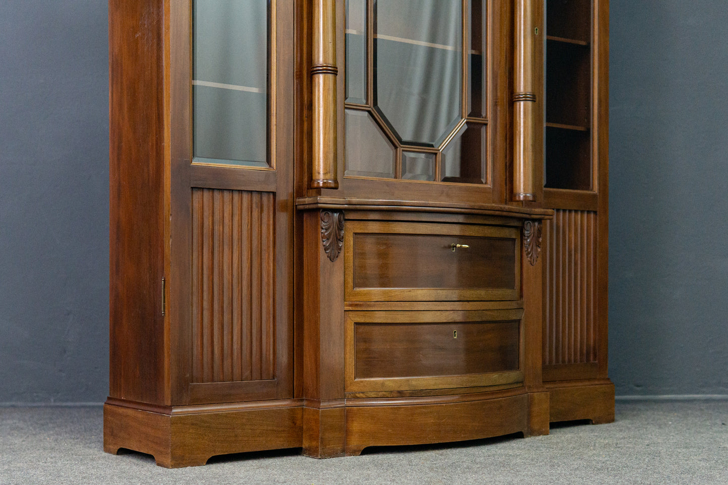 Bücherschrank Regal Schrank Vitrine Anrichte Alt Antik 2203_0205
