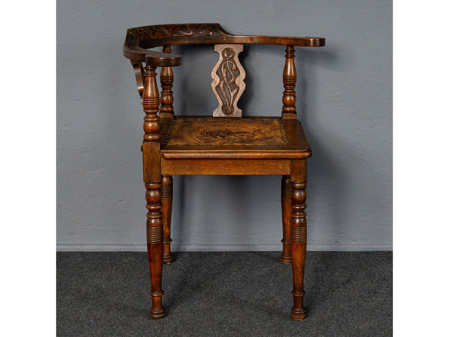Vintage Schreibtisch Stuhl Sessel Tisch Antik Sekretär MÖBLINGER 2412_1606