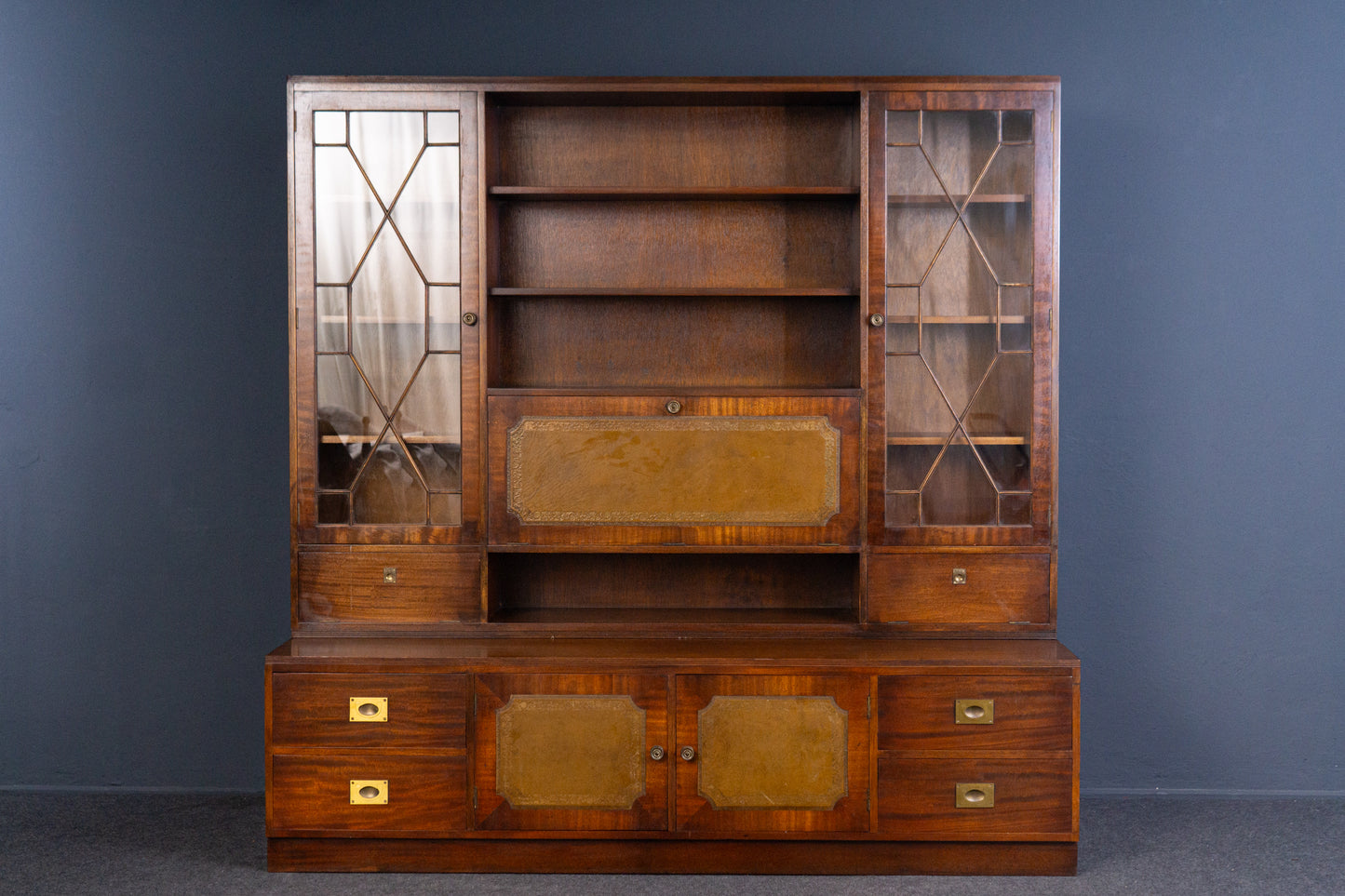 Vintage Schrank Vitrine Bibliothek Buffet Regal Alt Antik 2403_1101