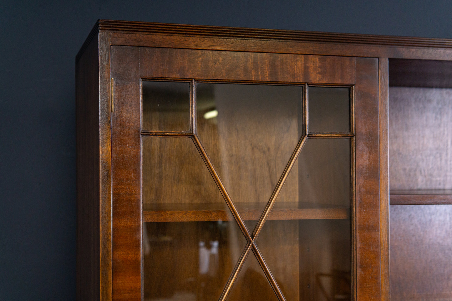 Vintage Schrank Vitrine Bibliothek Buffet Regal Alt Antik 2403_1101