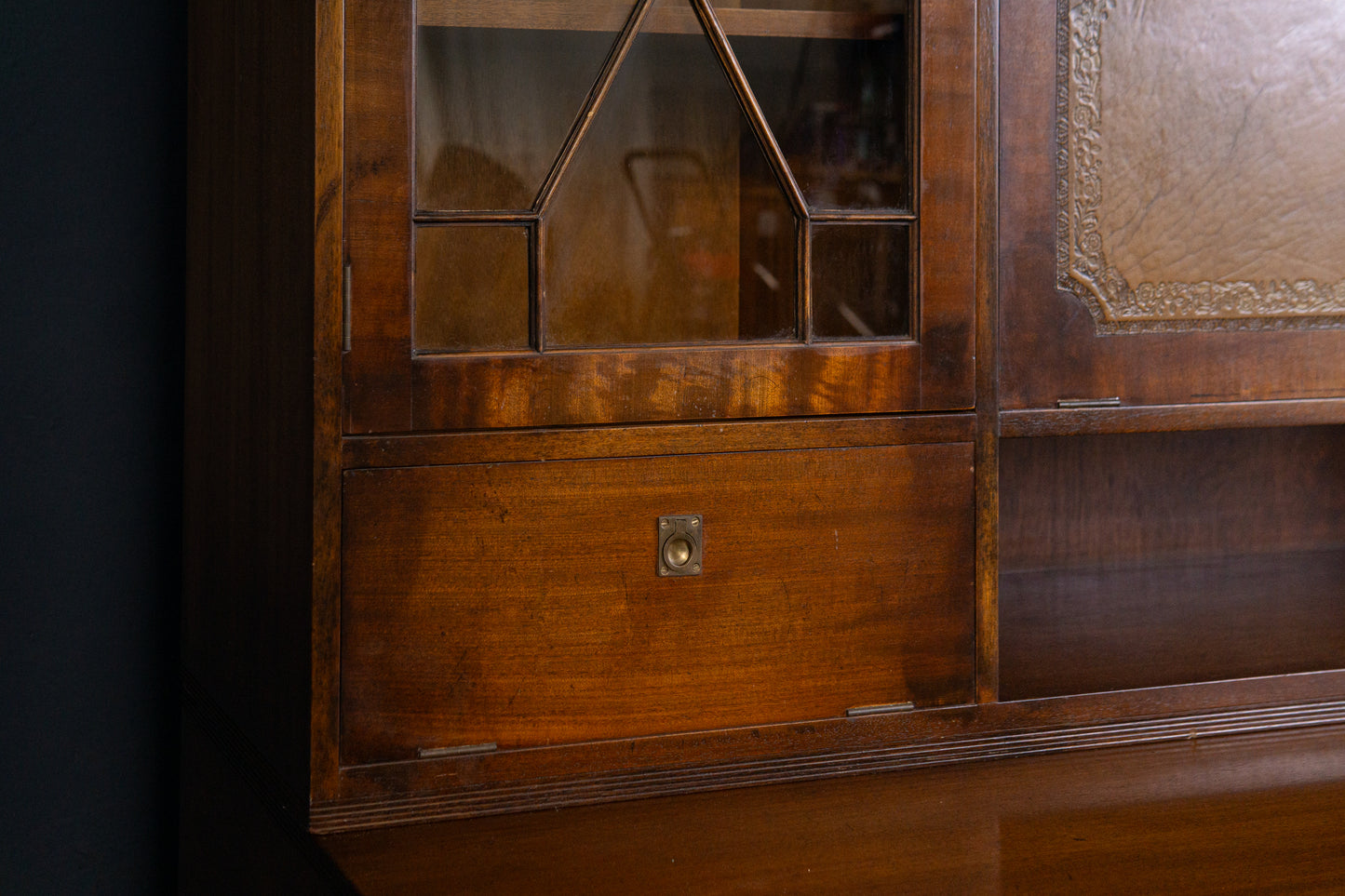 Vintage Schrank Vitrine Bibliothek Buffet Regal Alt Antik 2403_1101
