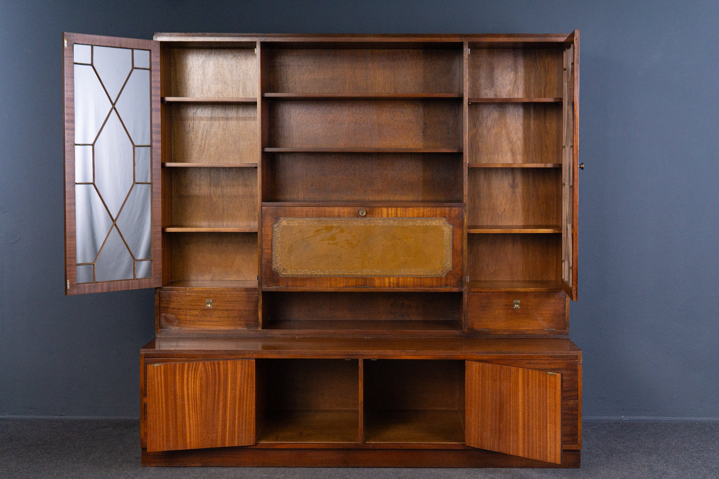 Vintage Schrank Vitrine Bibliothek Buffet Regal Alt Antik 2403_1101