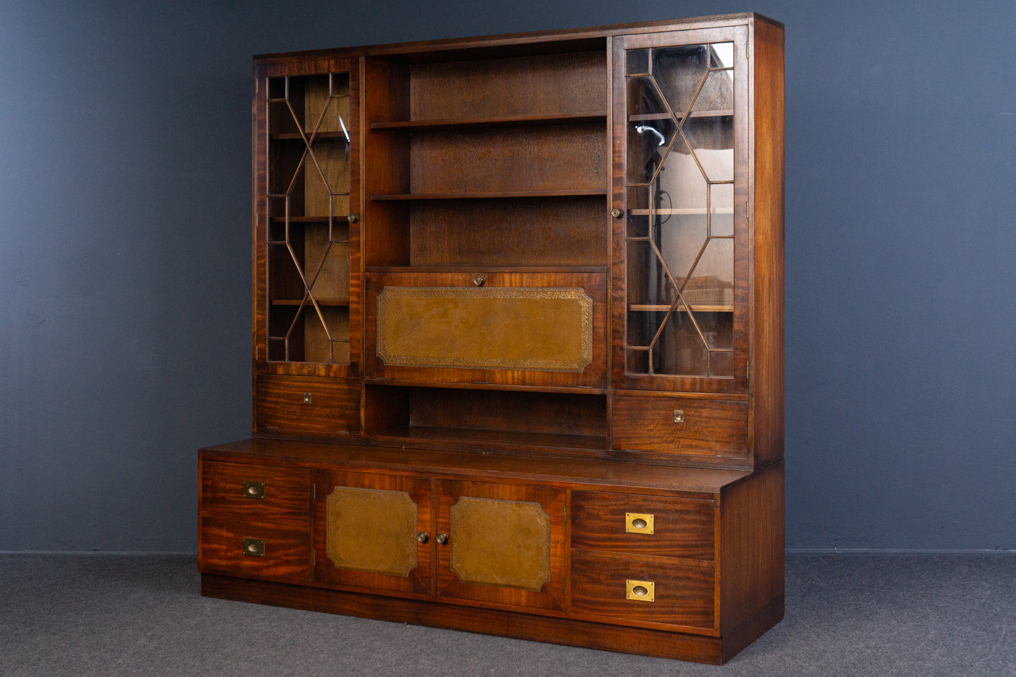 Vintage Schrank Vitrine Bibliothek Buffet Regal Alt Antik 2403_1101