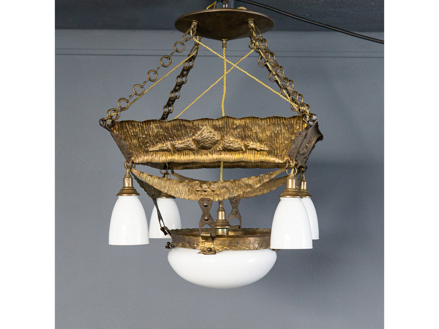 Jugendstil Deckenlampe Leuchter Leuchte Vintage Antik Alt MÖBLINGER 2412_1609