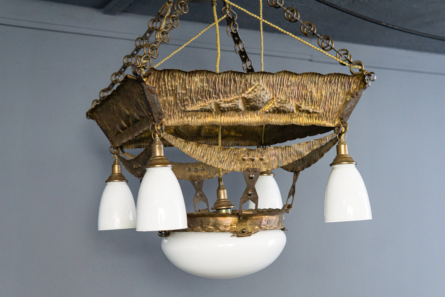 Jugendstil Deckenlampe Leuchter Leuchte Vintage Antik Alt MÖBLINGER 2412_1609