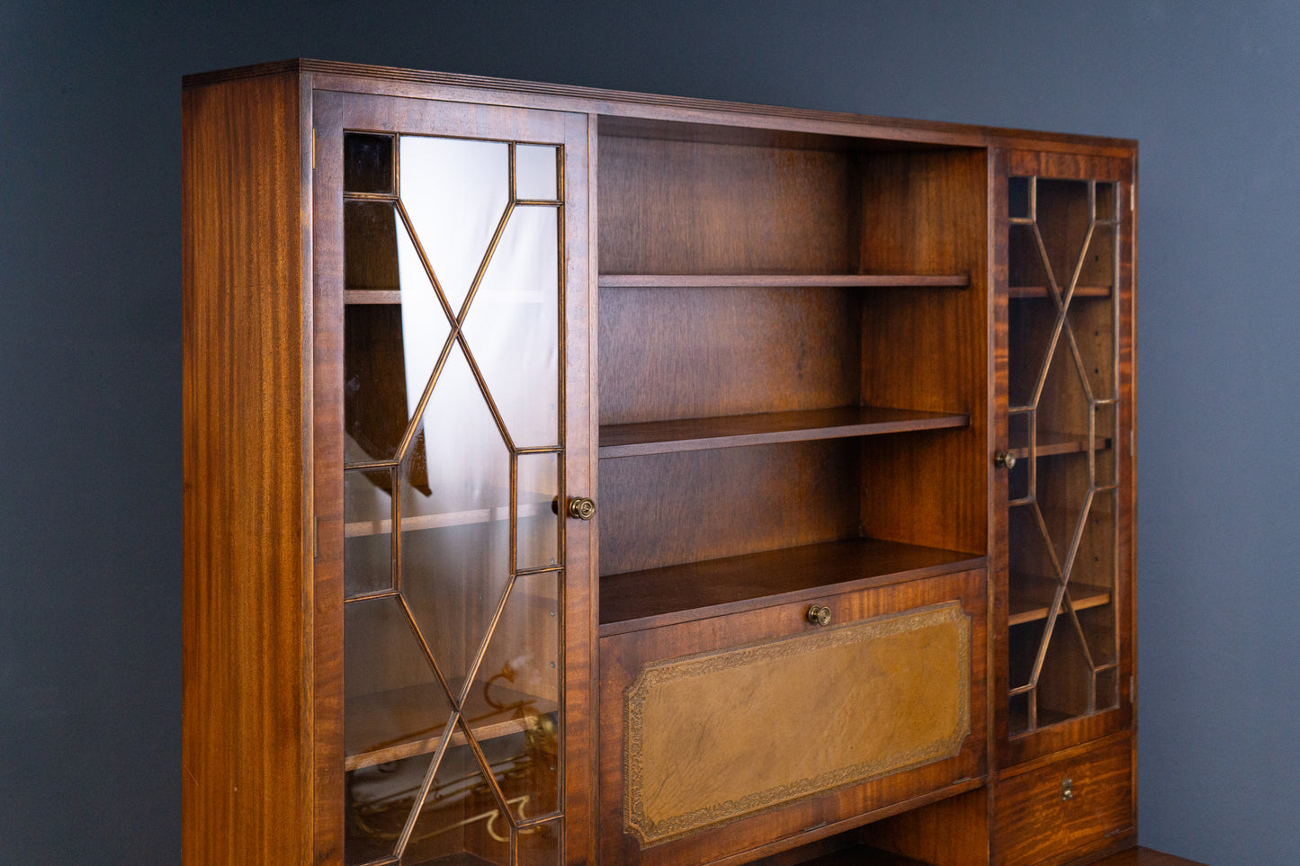 Vintage Schrank Vitrine Bibliothek Buffet Regal Alt Antik 2403_1101