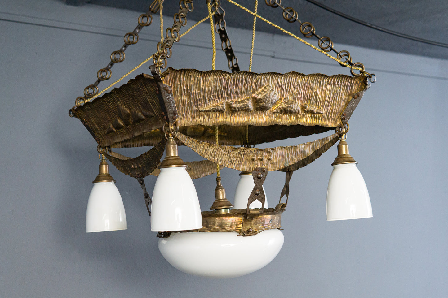 Jugendstil Deckenlampe Leuchter Leuchte Vintage Antik Alt MÖBLINGER 2412_1609