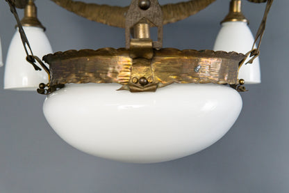 Jugendstil Deckenlampe Leuchter Leuchte Vintage Antik Alt MÖBLINGER 2412_1609