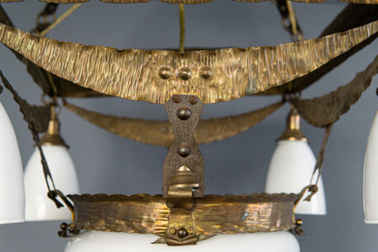 Jugendstil Deckenlampe Leuchter Leuchte Vintage Antik Alt MÖBLINGER 2412_1609