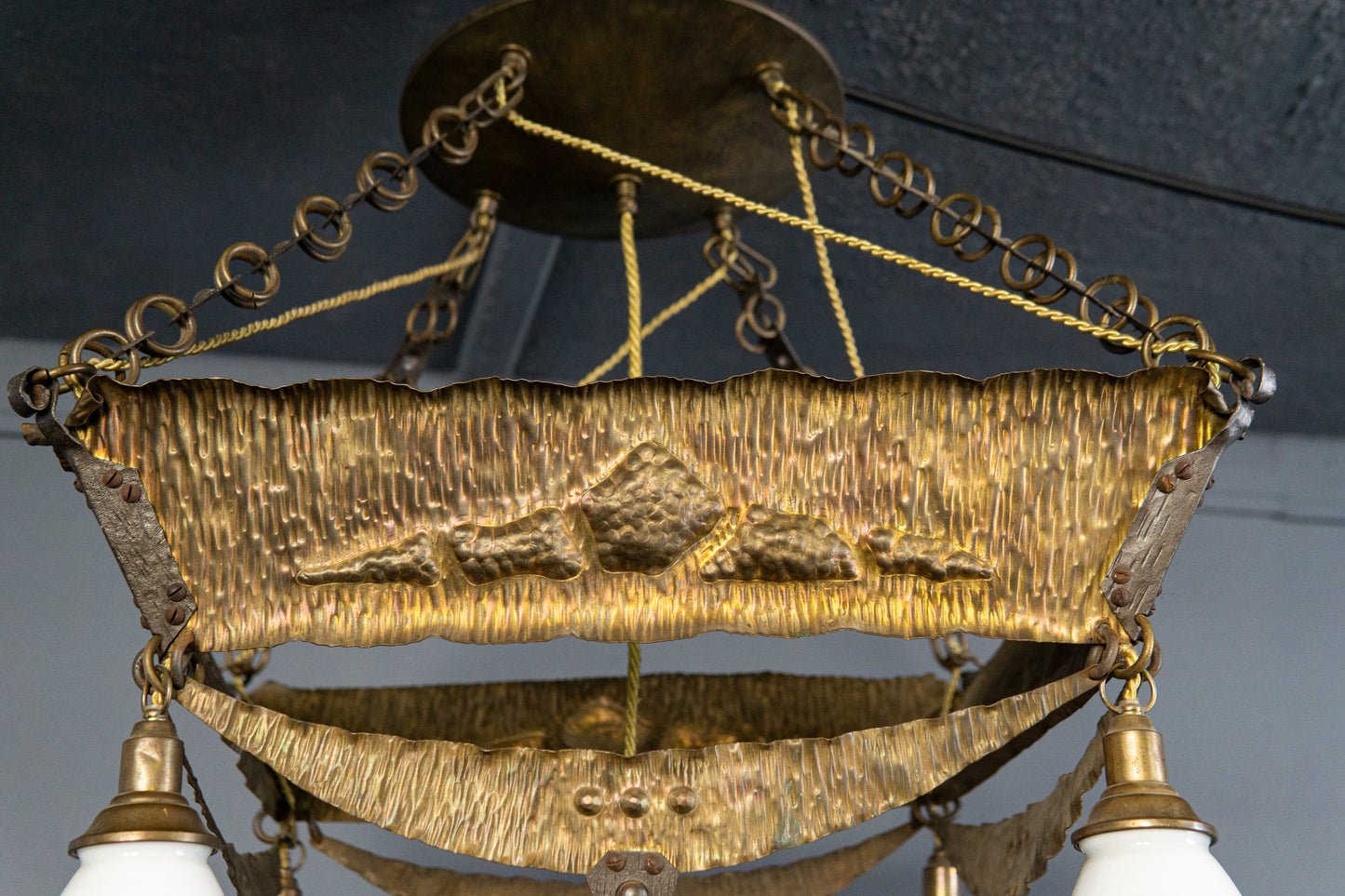 Jugendstil Deckenlampe Leuchter Leuchte Vintage Antik Alt MÖBLINGER 2412_1609