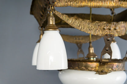 Jugendstil Deckenlampe Leuchter Leuchte Vintage Antik Alt MÖBLINGER 2412_1609