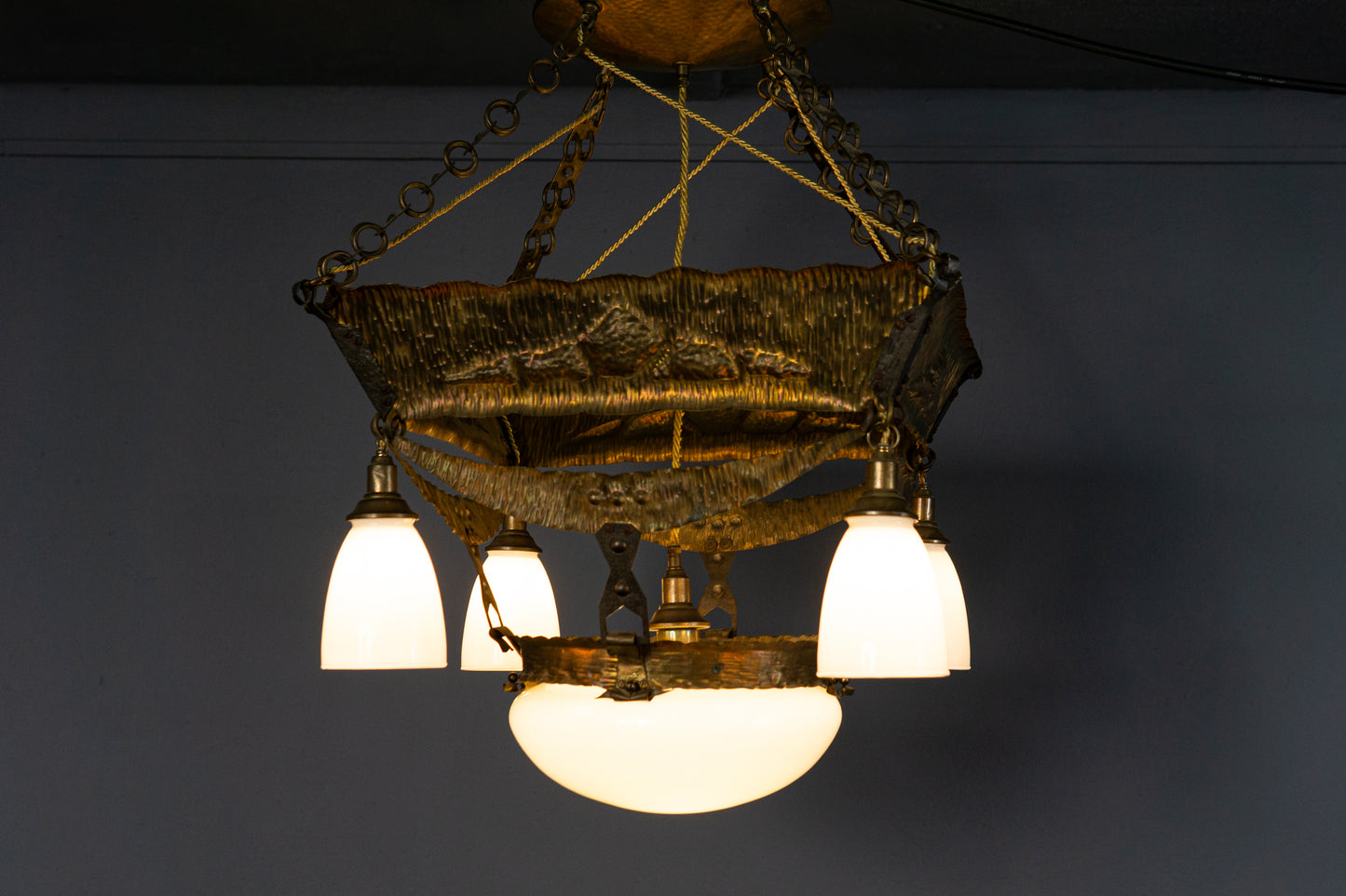 Jugendstil Deckenlampe Leuchter Leuchte Vintage Antik Alt MÖBLINGER 2412_1609