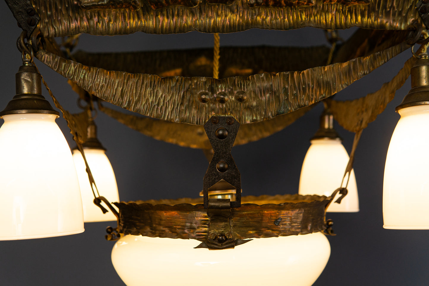 Jugendstil Deckenlampe Leuchter Leuchte Vintage Antik Alt MÖBLINGER 2412_1609