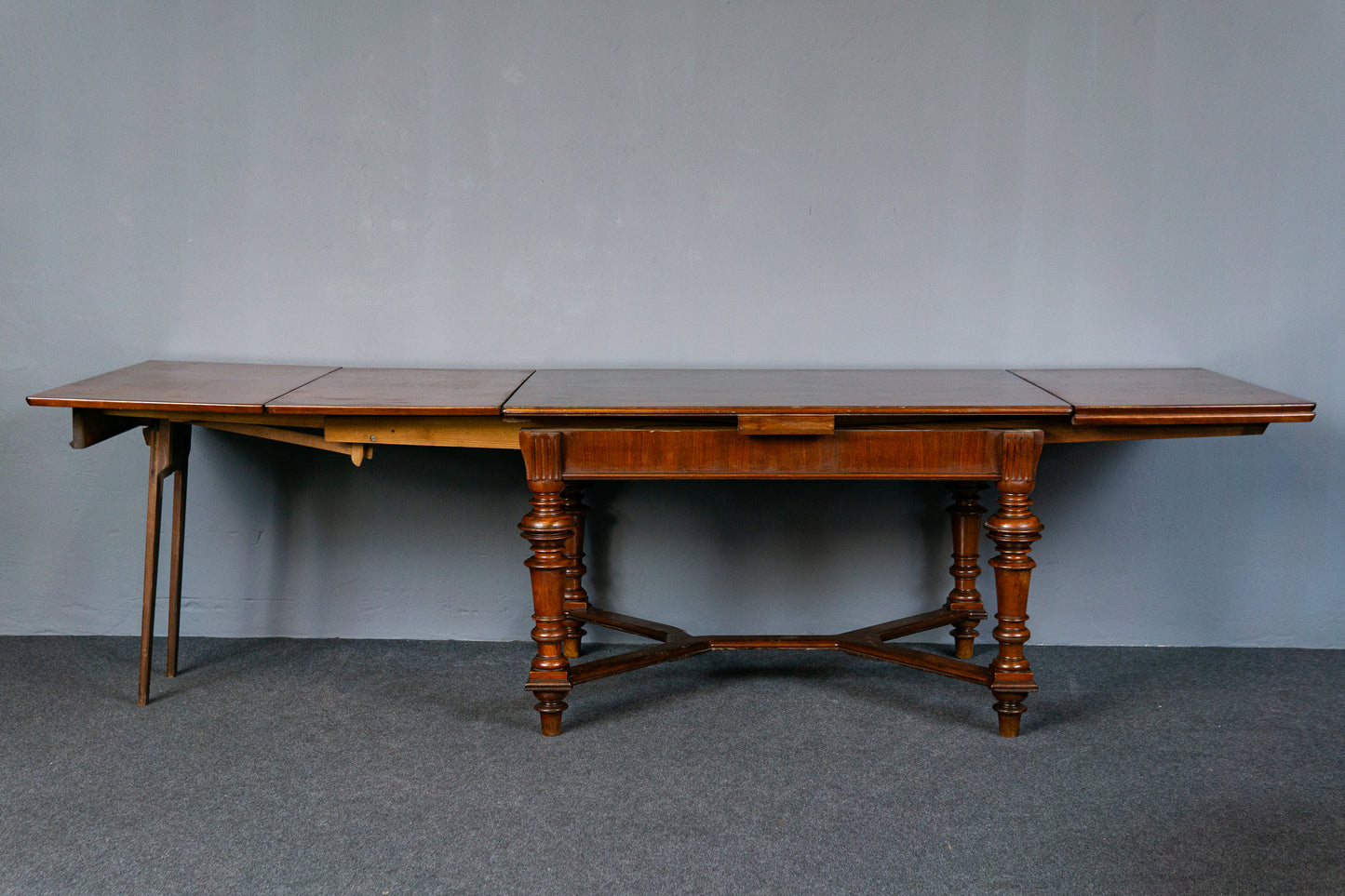 Antiker Tisch Vintage Tafel Table Stuhl Alt Kulissentisch MÖBLINGER 2412_1703