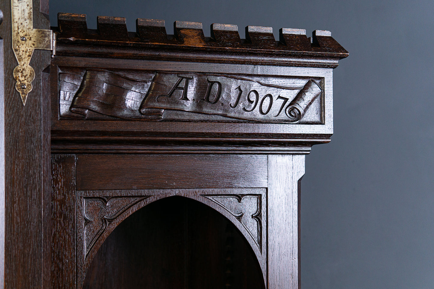 Bücherschrank Bank Regal Buffet Gotik Vitrine Alt Antik 2305_0802