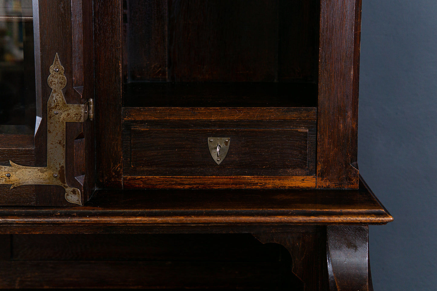 Bücherschrank Bank Regal Buffet Gotik Vitrine Alt Antik 2305_0802