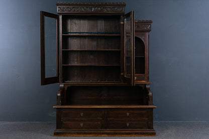 Bücherschrank Bank Regal Buffet Gotik Vitrine Alt Antik 2305_0802