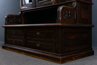 Bücherschrank Bank Regal Buffet Gotik Vitrine Alt Antik 2305_0802