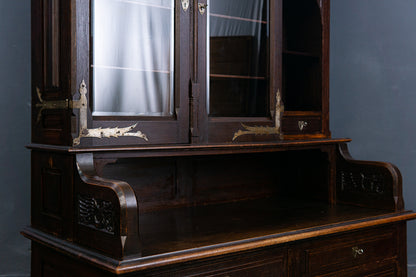 Bücherschrank Bank Regal Buffet Gotik Vitrine Alt Antik 2305_0802