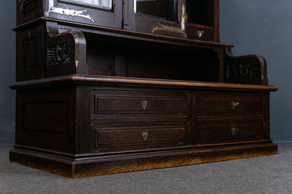 Bücherschrank Bank Regal Buffet Gotik Vitrine Alt Antik 2305_0802