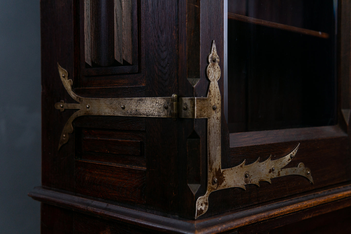 Bücherschrank Bank Regal Buffet Gotik Vitrine Alt Antik 2305_0802