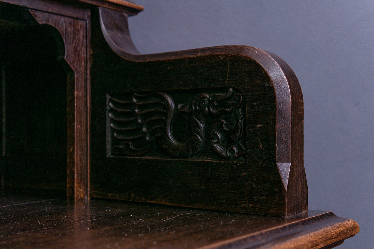 Bücherschrank Bank Regal Buffet Gotik Vitrine Alt Antik 2305_0802