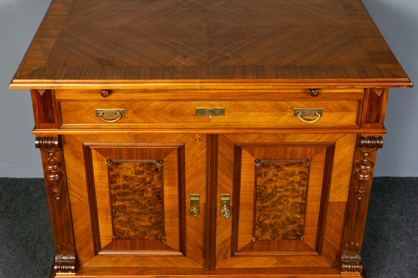 Antik Kommode Anrichte Buffet Schrank Regal Sideboard Alt MÖBLINGER 2412_1801