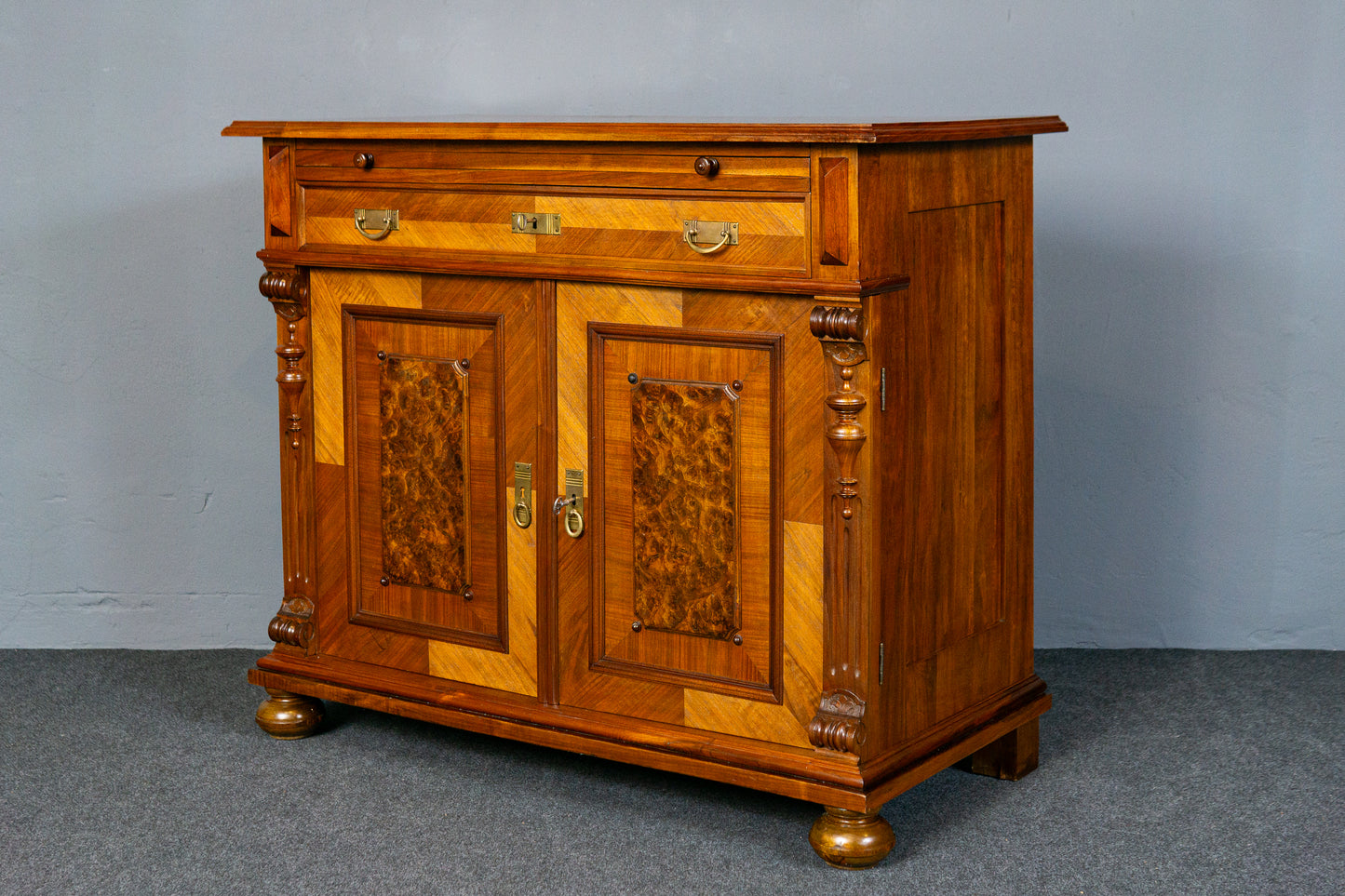 Antik Kommode Anrichte Buffet Schrank Regal Sideboard Alt MÖBLINGER 2412_1801