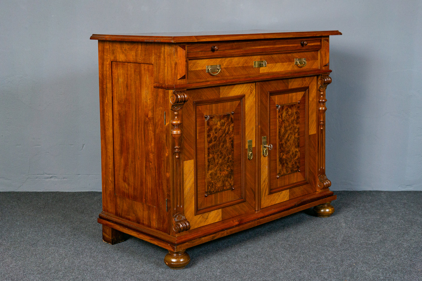 Antik Kommode Anrichte Buffet Schrank Regal Sideboard Alt MÖBLINGER 2412_1801