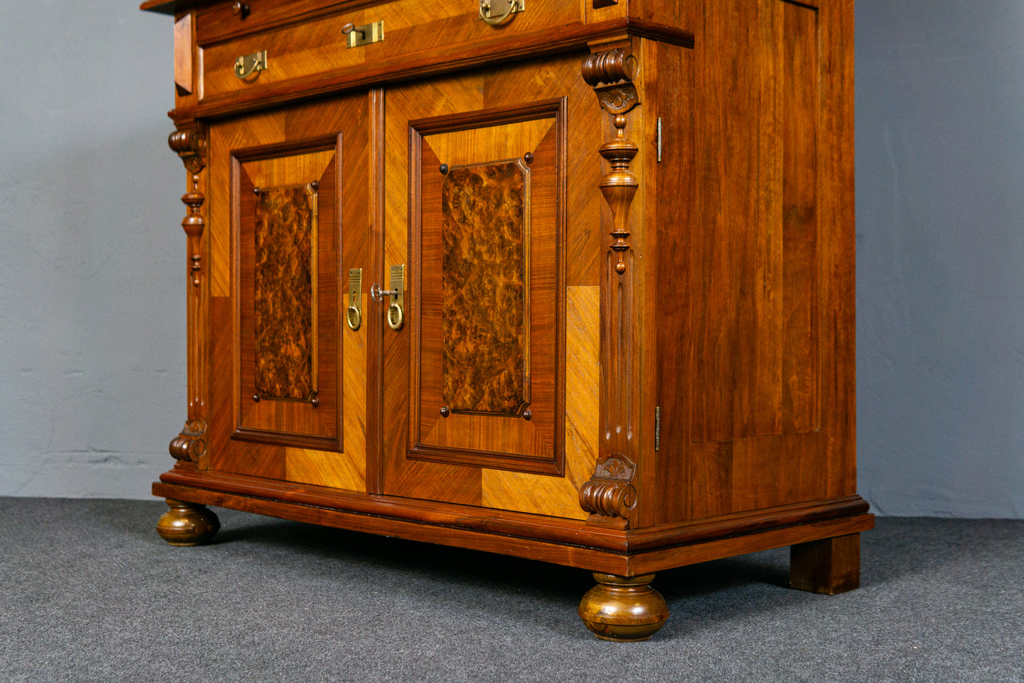 Antik Kommode Anrichte Buffet Schrank Regal Sideboard Alt MÖBLINGER 2412_1801