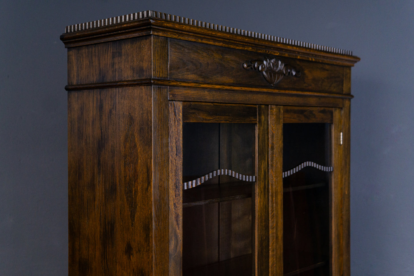 Vintage Bücherschrank Vitrine Regal Schrank Alt Antik 2404_0801