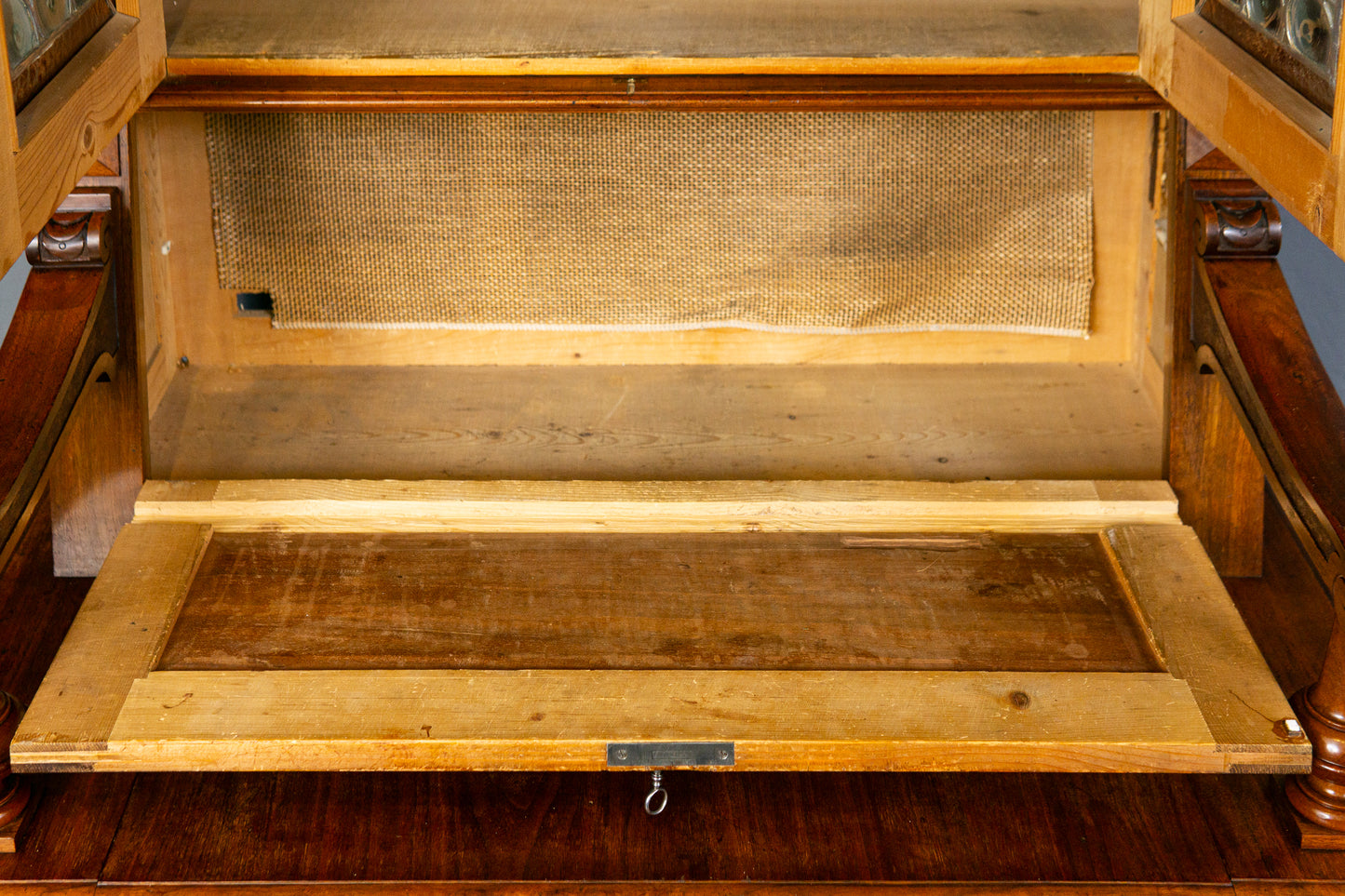 Antik Bank Bücherschrank Schrank Vitrine Vintage Regal MÖBLINGER 2412_1805