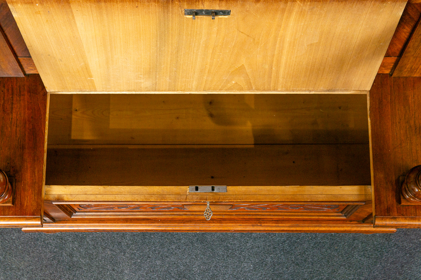 Antik Bank Bücherschrank Schrank Vitrine Vintage Regal MÖBLINGER 2412_1805