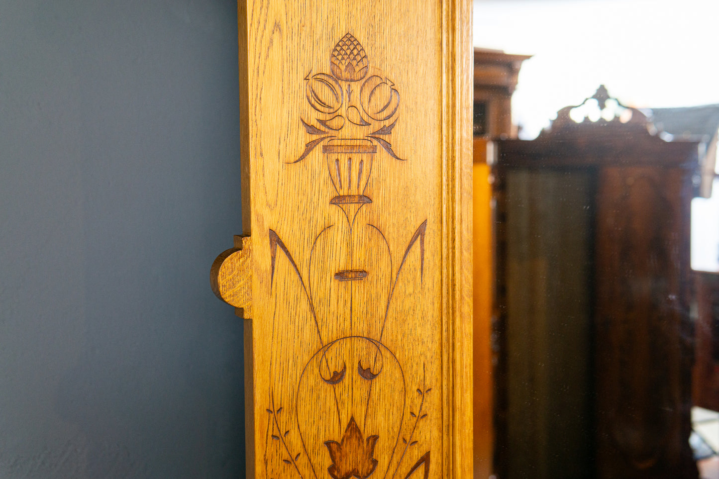 Garderobe Vintage Spiegel Flur Schrank Alt Kommode Antik MÖBLINGER 2412_1807