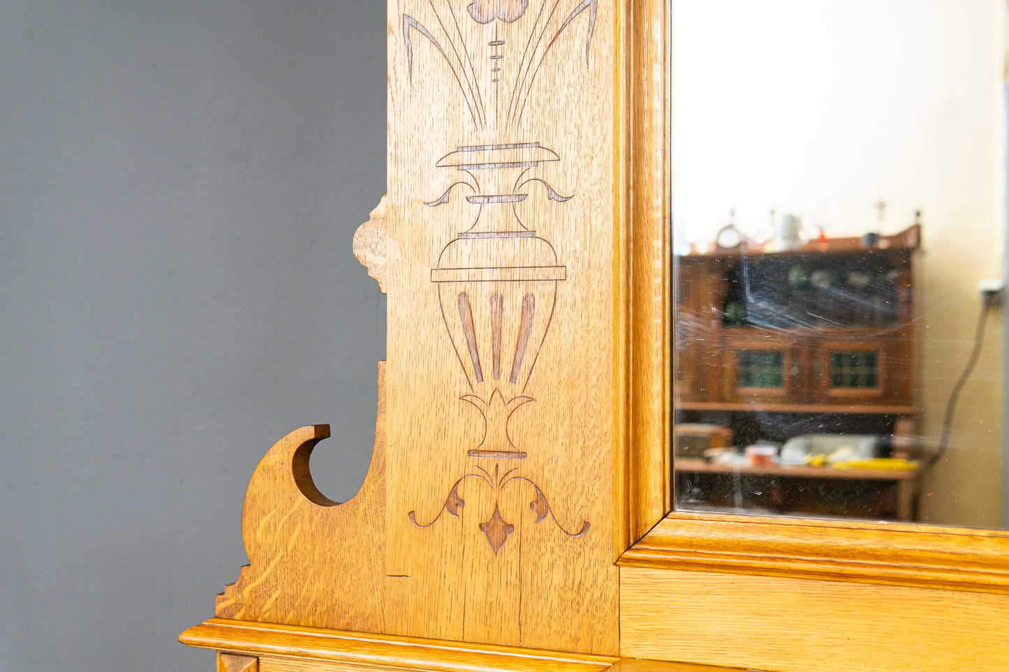 Garderobe Vintage Spiegel Flur Schrank Alt Kommode Antik MÖBLINGER 2412_1807