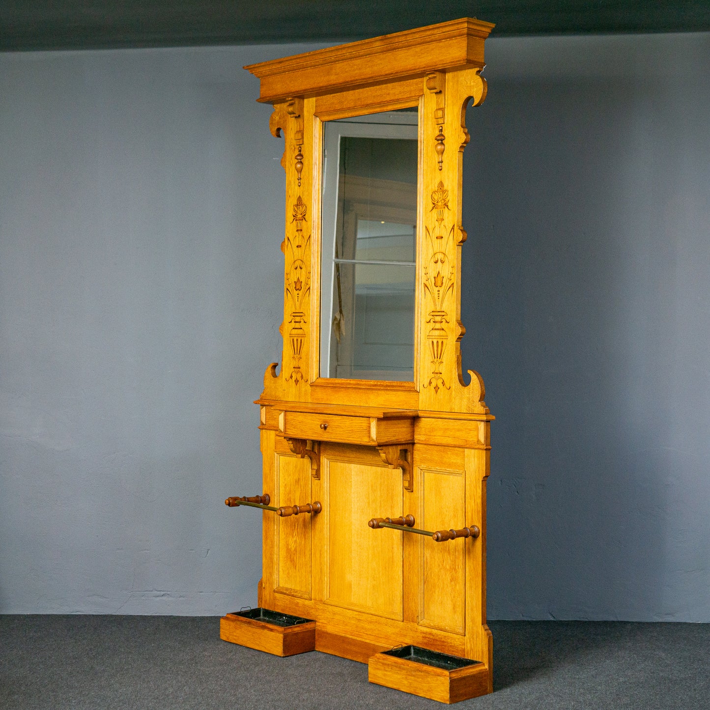 Garderobe Vintage Spiegel Flur Schrank Alt Kommode Antik MÖBLINGER 2412_1807