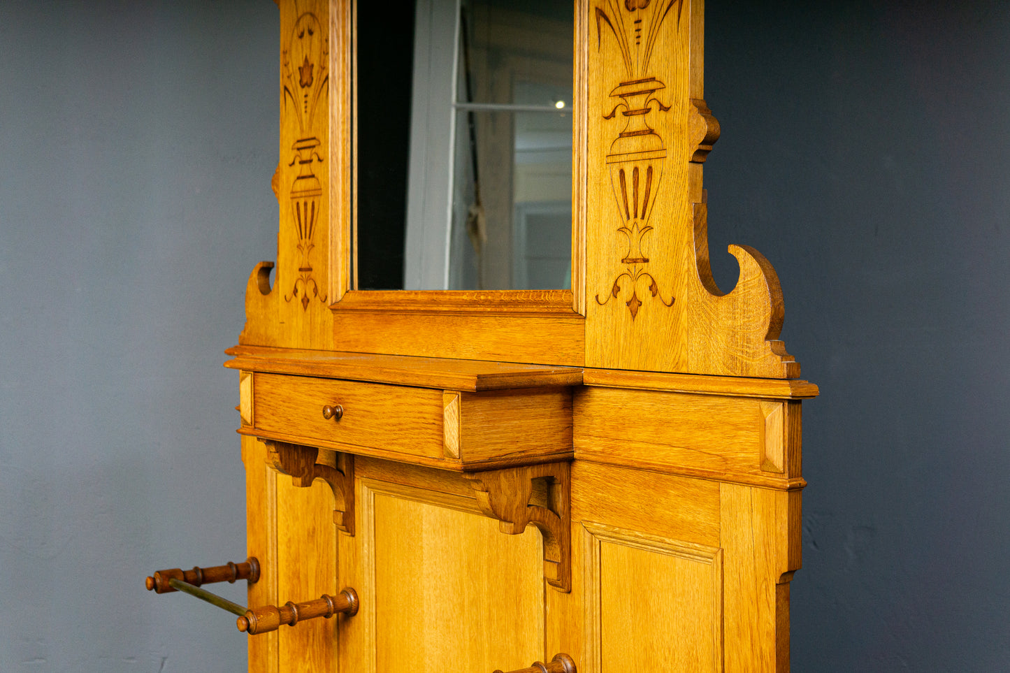 Garderobe Vintage Spiegel Flur Schrank Alt Kommode Antik MÖBLINGER 2412_1807