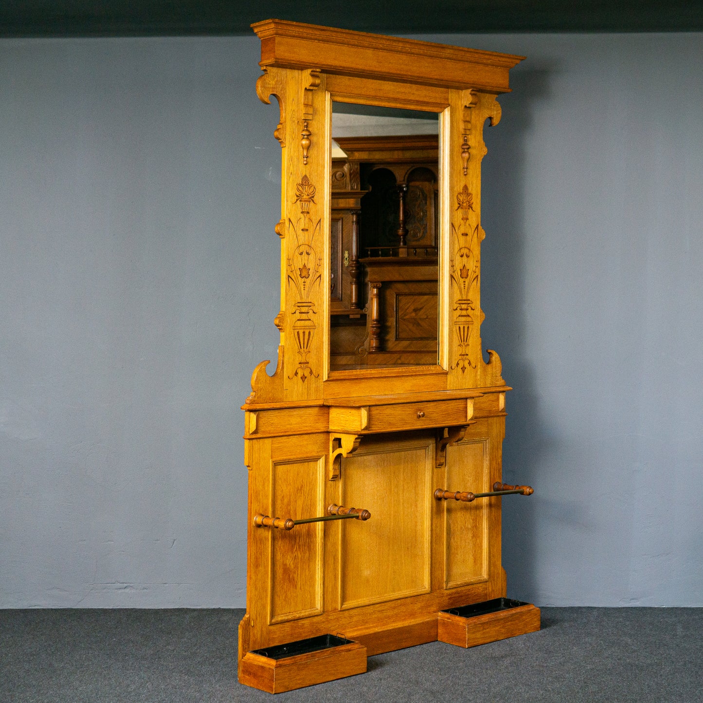 Garderobe Vintage Spiegel Flur Schrank Alt Kommode Antik MÖBLINGER 2412_1807