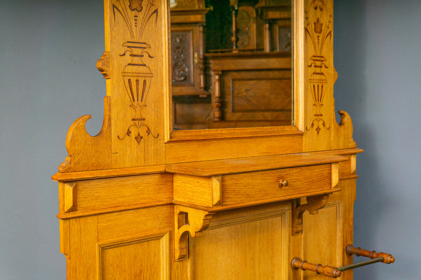 Garderobe Vintage Spiegel Flur Schrank Alt Kommode Antik MÖBLINGER 2412_1807