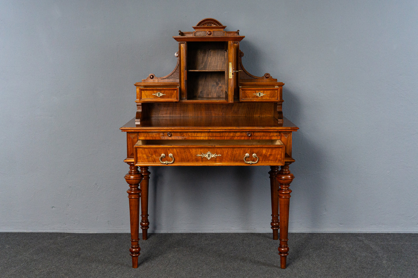 Antiker Schreibtisch Tisch Vintage Sekretär Desk Büro MÖBLINGER 2412_1903