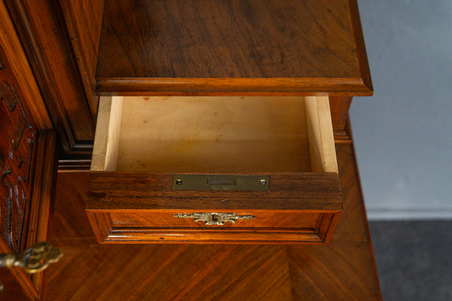 Antiker Schreibtisch Tisch Vintage Sekretär Desk Büro MÖBLINGER 2412_1903