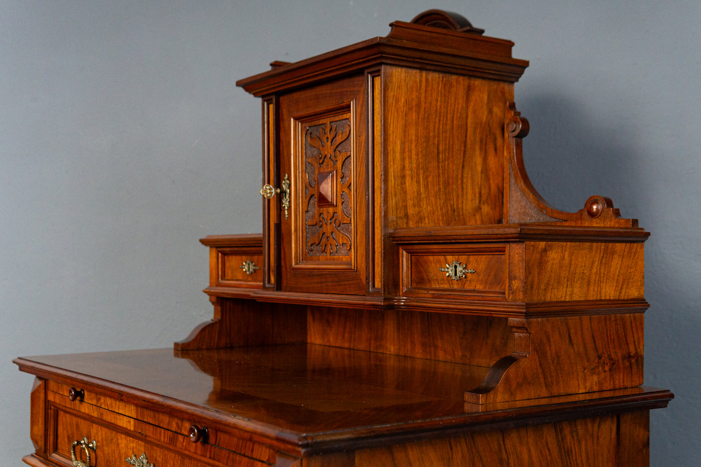 Antiker Schreibtisch Tisch Vintage Sekretär Desk Büro MÖBLINGER 2412_1903