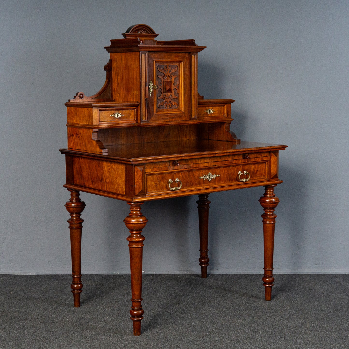 Antiker Schreibtisch Tisch Vintage Sekretär Desk Büro MÖBLINGER 2412_1903